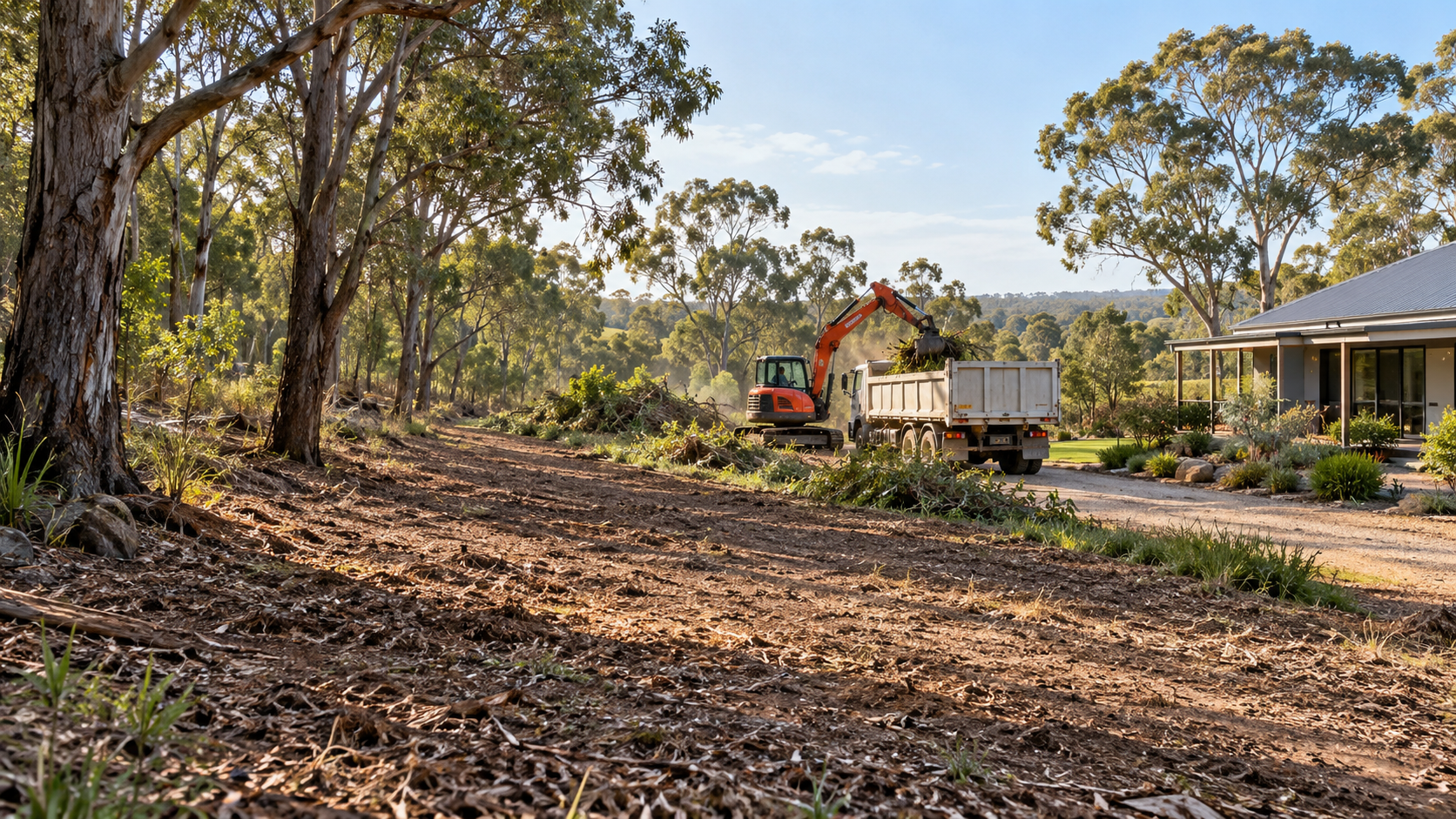 Why Excavator Clearing Beats a Chainsaw and Trailer for Serious Fire Fuel Removal