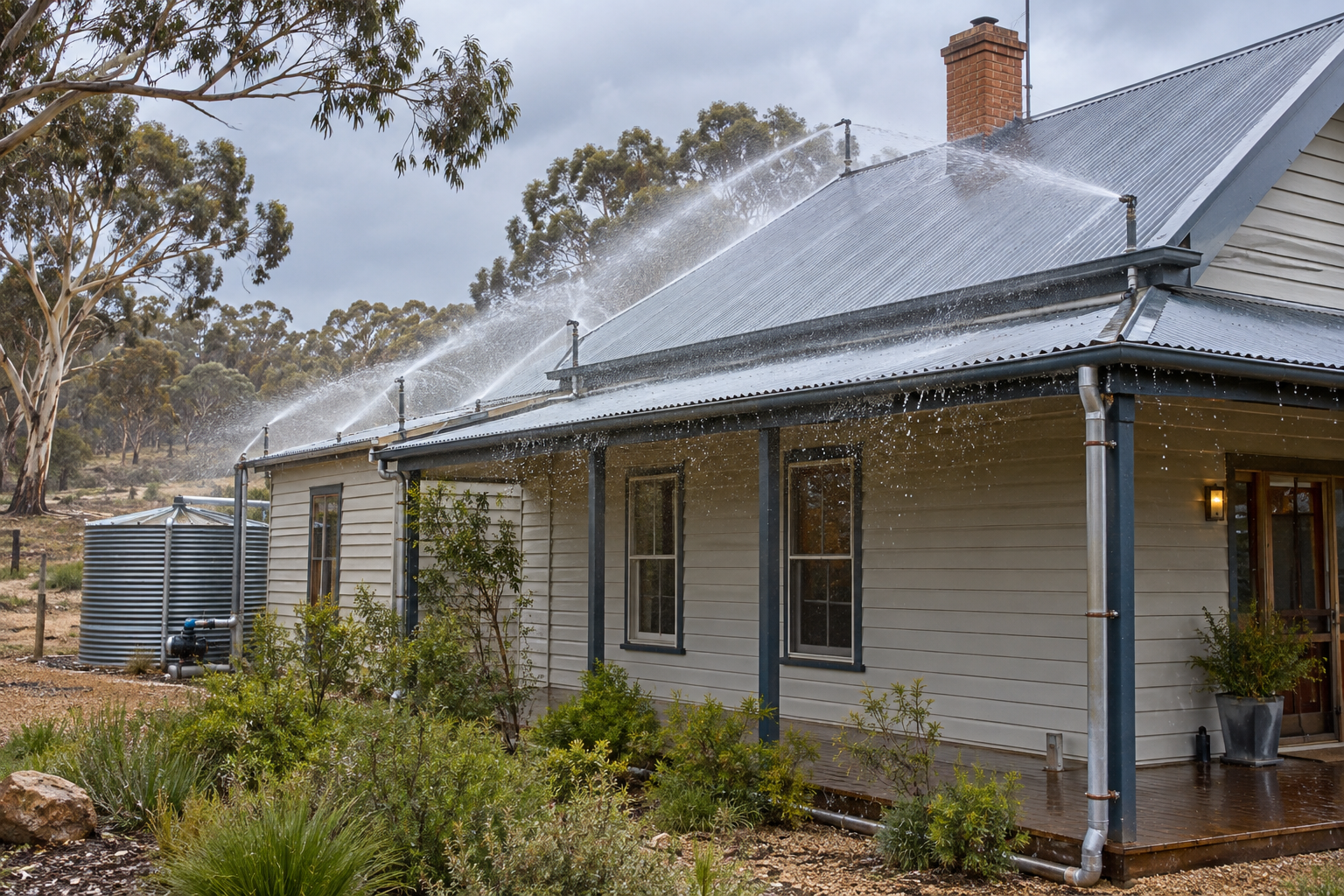 How an Exterior Bushfire Sprinkler System Works and What It Actually Protects Against